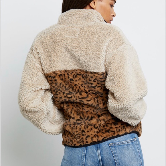 Rails Saga Cream Leopard Mix Faux Fur Jacket NWT - Picture 12 of 12
